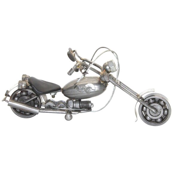 Vintage Handmade Metal Chopper Motorcycle Model Decor - Picture 3 of 6